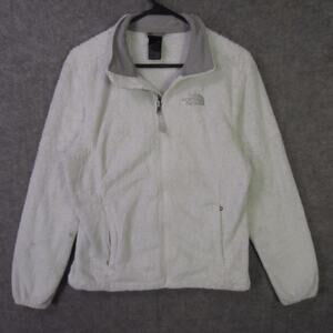The North Face Fleece Jacket Womens Medium White Full Zip Soft Fuzzy Cozy